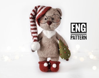 Virkmönster för Amigurumi-julkatt (PDF)