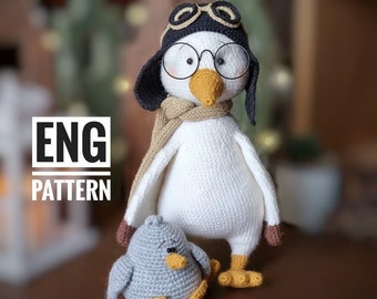 PDF Stork crochet pattern, Amigurumi pilot pattern, English crochet pattern pdf, Crochet bird pattern, Bird amigurumi, Pattern by Mishinsy