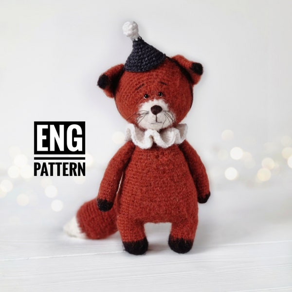 Crochet Fox PATTERN PDF in English, Fox crochet pattern, Easy crochet pattern toy, Amigurumi fox pattern, Pattern by Mishinsy