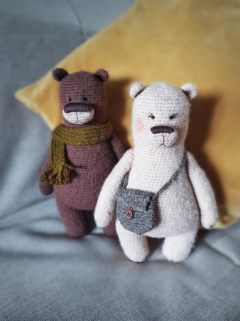 Crochet Bear PATTERN PDF in ENGLISH, Bear and She-Bear Crochet Pattern 2 in 1, Pattern by Mishinsy image 2