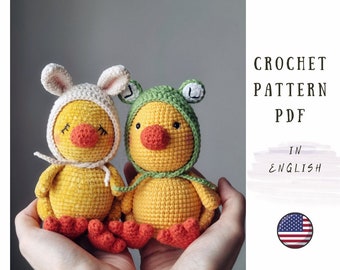 Haakpatroon amigurumi-eendje: eenvoudig doe-het-zelf speelgoed (pdf)