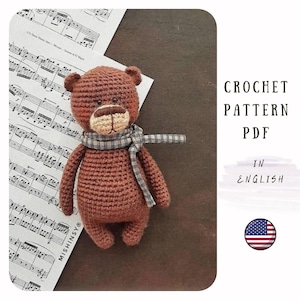 PDF schema uncinetto ORSO, schema uncinetto orso Pdf, schema orso Amigurumi di Mishinsy, tutorial uncinetto orso inglese
