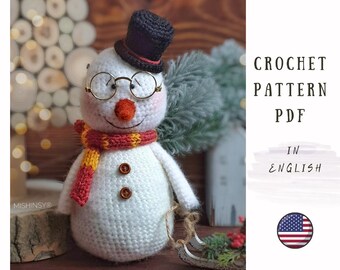 Crochet Snowman Amigurumi Pattern (English PDF)