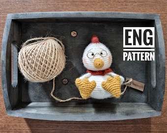 Amigurumi Crochet Pattern - Little Chicken pattern PDF | English crochet hen pattern