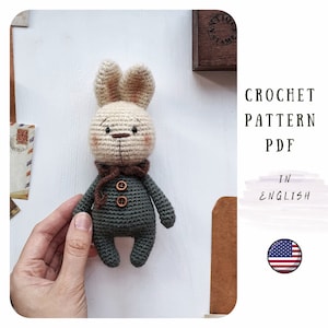 Schema uncinetto BUNNY PDF, Schema coniglio Amigurumi, Schema coniglietto inglese uncinetto pdf, Coniglio amigurumi, Coniglio pasquale