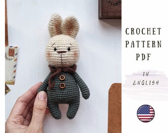 PDF BUNNY patrón crochet, patrón conejo Amigurumi, patrón conejito crochet inglés pdf, conejito amigurumi, conejito de Pascua