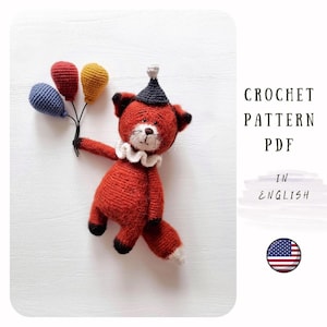 Schema uncinetto volpe PDF in inglese, schema uncinetto volpe, schema uncinetto giocattolo facile, schema volpe amigurumi, schema di Mishinsy