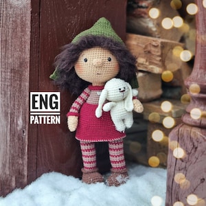 PDF Elf crochet pattern | Christmas Crochet pattern PDF | Doll amigurumi pattern | Christmas Doll crochet pattern | Amigurumi Elf