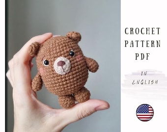 Crochet Teddy Bear Pattern: Amigurumi Bear Tutorial (PDF)