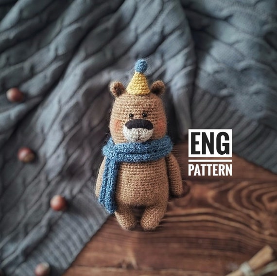 Crochet Bear Amigurumi Pattern: Funny Hat (PDF Pattern)