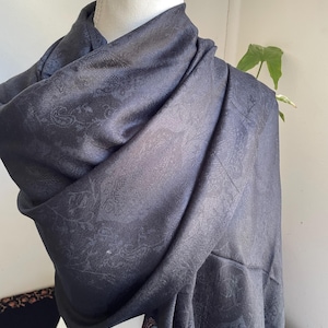 Black Brown Mix Silk Pashmina Scarf – Lightweight Multicolor Shawl Wrap for Women | Soft Wedding or Gift Accessory