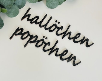 Bathroom lettering, bathroom decor, guest WC wall decoration, charming bathroom decor, handmade wooden decoration, laser-cut wall decor