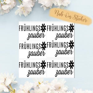 Rub-On Sticker Frühling randlos, Aufkleber Frühling Deko für Glas Raysin Kunststoff, Frühlingsdeko Sticker Frühlingszauber, Rub Ons