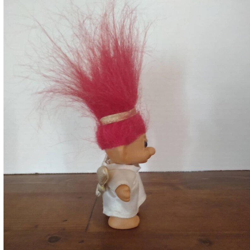 Vintage Russ 80's/90's Troll Angel Doll Collectable Christmas Ornament ...