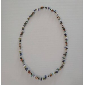 Multiple stone treasure amethyst quarts natural stone eternity necklace