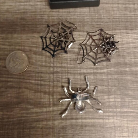 Halloween costume cosplay spiderweb spiders earri… - image 3
