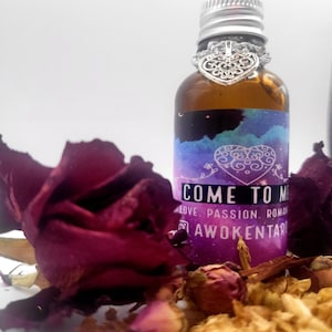 Come to Me Love Intention Oil, Hoodoo, Voodoo, Wicca, Pagan Ritual Candle