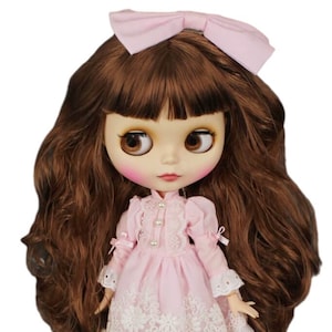 Angela – Premium Custom Neo Blythe Doll with Brown Hair, White Skin & Matte Cute Face