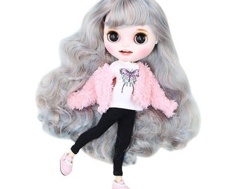 Livia - Premium Custom Neo Blythe Doll with Multi-Color Hair, White Skin & Matte Smiling Face