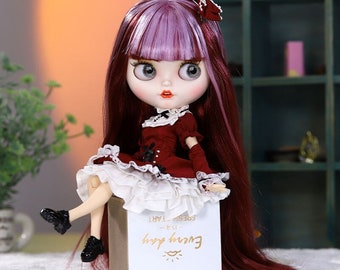 Jenny – Premium Custom Neo Blythe Doll with Multi-Color Hair, White Skin & Matte Smiling Face