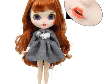 Harley – Premium Custom Neo Blythe Doll with Ginger Hair, White Skin & Matte Smiling Face