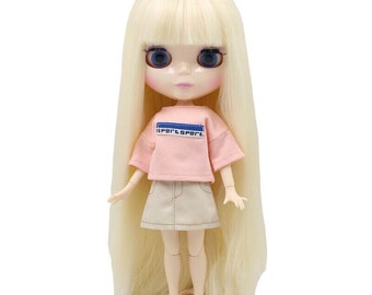 Tabitha – Premium Custom Neo Blythe Doll with Blonde Hair, White Skin & Shiny Cute Face
