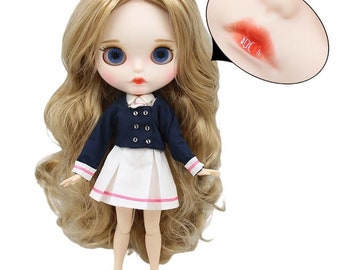 Scarlett – Premium Custom Neo Blythe Doll with Blonde Hair, White Skin & Matte Pouty Face