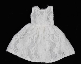 Neo Blythe Doll White Net Dress with Deer Band