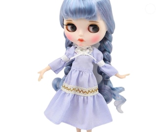 Germaine – Premium Custom Neo Blythe Doll with Multi-Color Hair, White Skin & Matte Pouty Face