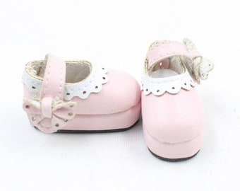 Neo Blythe Doll Designer Pink Leather Shoes