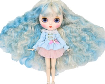 Josie – Premium Custom Neo Blythe Doll with Multi-Color Hair, White Skin & Matte Pouty Face