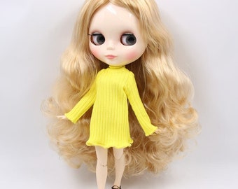 Sofia – Premium Custom Neo Blythe Doll with Blonde Hair, White Skin & Shiny Cute Face