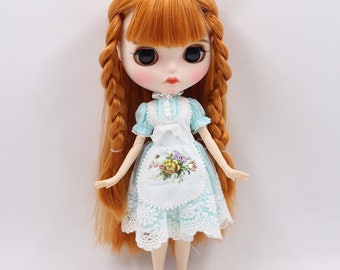 Lilliana – Premium Custom Neo Blythe Doll with Ginger Hair, White Skin & Matte Pouty Face