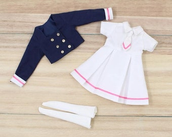 Neo Blythe Doll School Uniform with Stockings