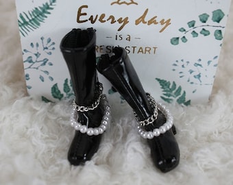 Neo Blythe Doll Elegant Black High Heel Boot