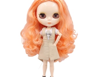 Kayleigh – Premium Custom Neo Blythe Doll with Ginger Hair, White Skin & Shiny Cute Face