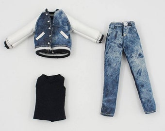 Neo Blythe Doll Jeans with Jacket Outfit