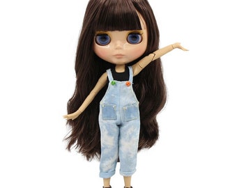 Georgia – Premium Custom Neo Blythe Doll with Brown Hair, Tan Skin & Shiny Cute Face
