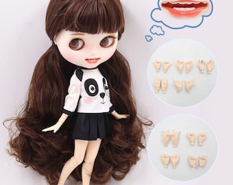Fernanda – Premium Custom Neo Blythe Doll with Brown Hair, White Skin & Matte Smiling Face