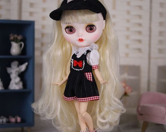 Neo Blythe Doll Overall Dress with Cap