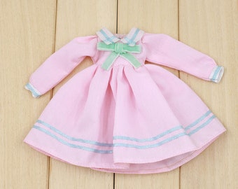 Neo Blythe Doll Elegant Pink Bow Dress