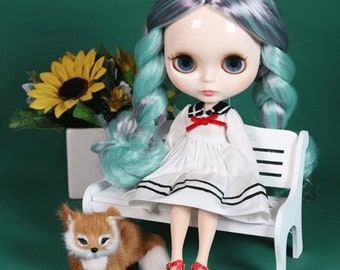 Sara – Premium Custom Neo Blythe Doll with Multi-Color Hair, White Skin & Shiny Cute Face