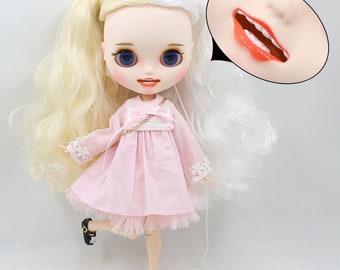 Camille – Premium Custom Neo Blythe Doll with Multi-Color Hair, White Skin & Matte Smiling Face