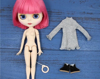 Abigale – Premium Custom Neo Blythe Doll with Pink Hair, White Skin & Matte Cute Face