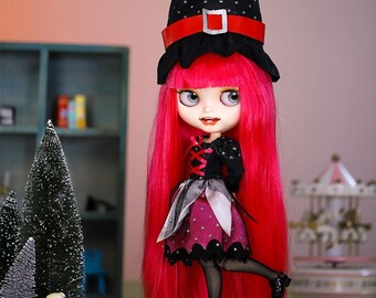 Angela – Premium Custom Neo Blythe Doll with Pink Hair, White Skin & Matte Smiling Face