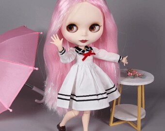 Ailsa – Premium Custom Neo Blythe Doll with Pink Hair, White Skin & Matte Cute Face