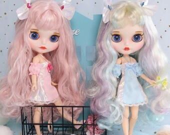Neo Blythe Doll Beautiful Skirt Dress with Bow Hairpin