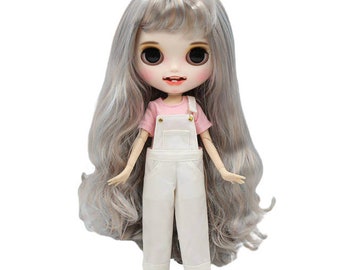 Geraldine - Premium Custom Neo Blythe Doll with Multi-Color Hair, White Skin & Matte Smiling Face