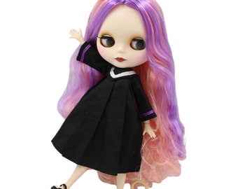 Natasha – Premium Custom Neo Blythe Doll with Multi-Color Hair, White Skin & Matte Cute Face