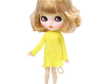 Luna  – Premium Custom Neo Blythe Doll with Blonde Hair, White Skin & Matte Pouty Face